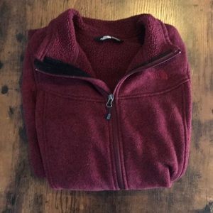 Burgundy North Face sweater